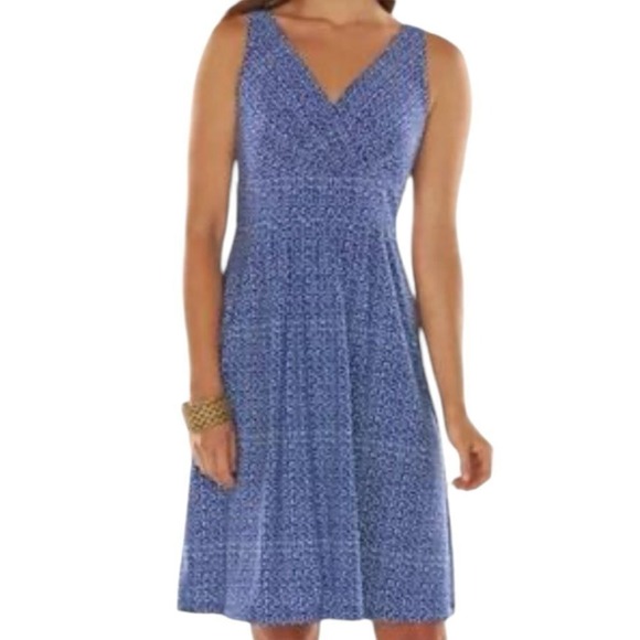 Chaps blue flower print vneck sheath dress‎ size M - Picture 10 of 10